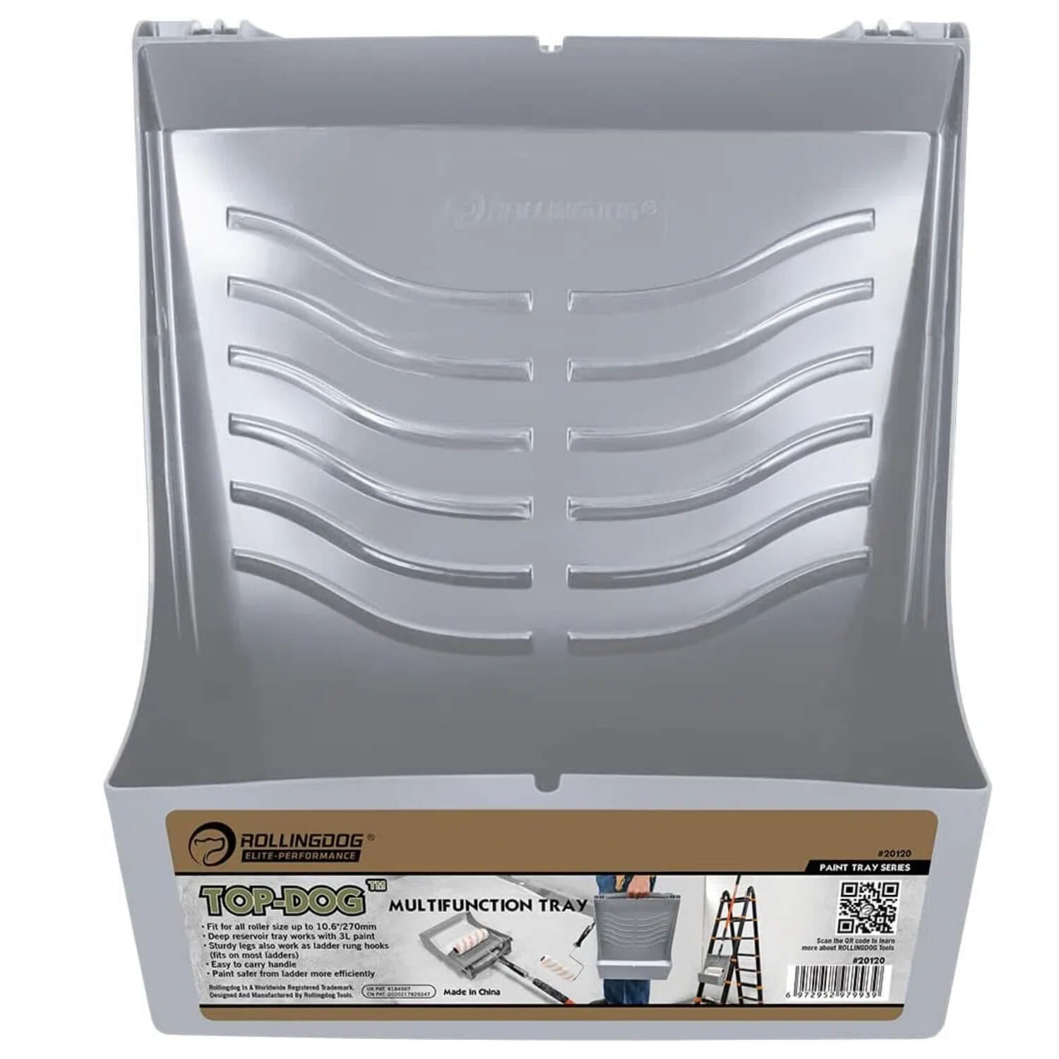 ROLLINGDOG Ladder Paint Tray portable design for easy hanging on ladders during painting