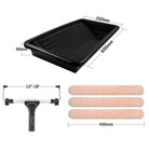 Size chart showing dimensions of ROLLINGDOG 18 inch paint roller kit
