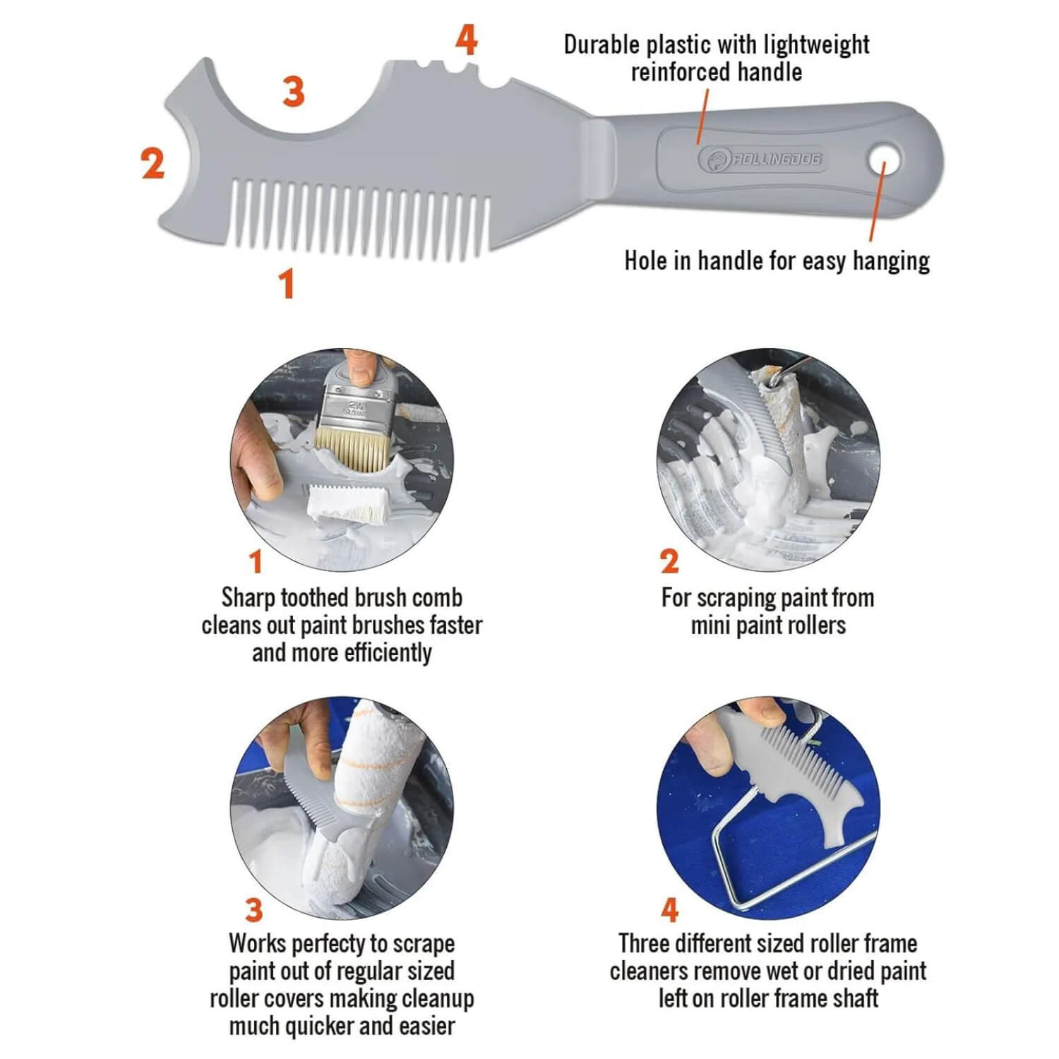 Brush and roller cleaner in use, easy to clean and maintain painting tools after big projects