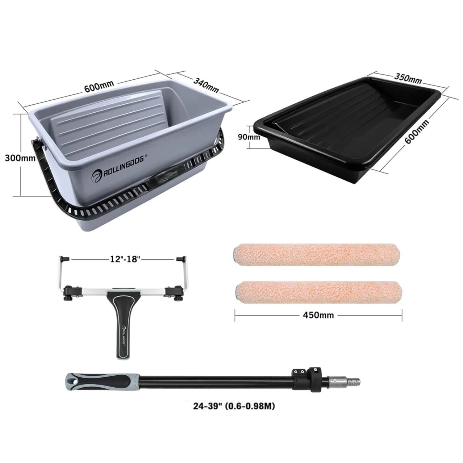18 inch Paint Roller Kit product dimensions and size details