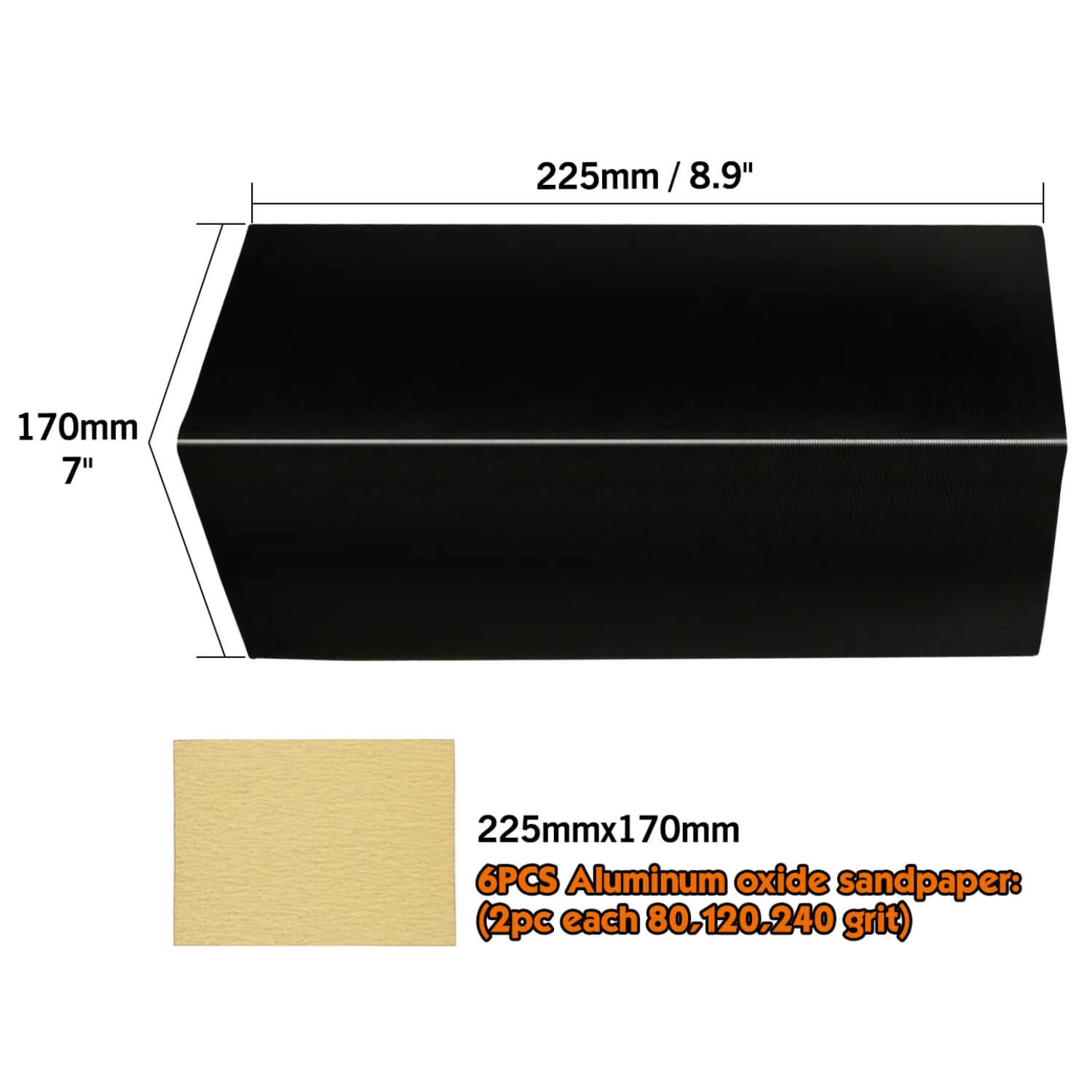 Dimensions of ROLLINGDOG corner sander